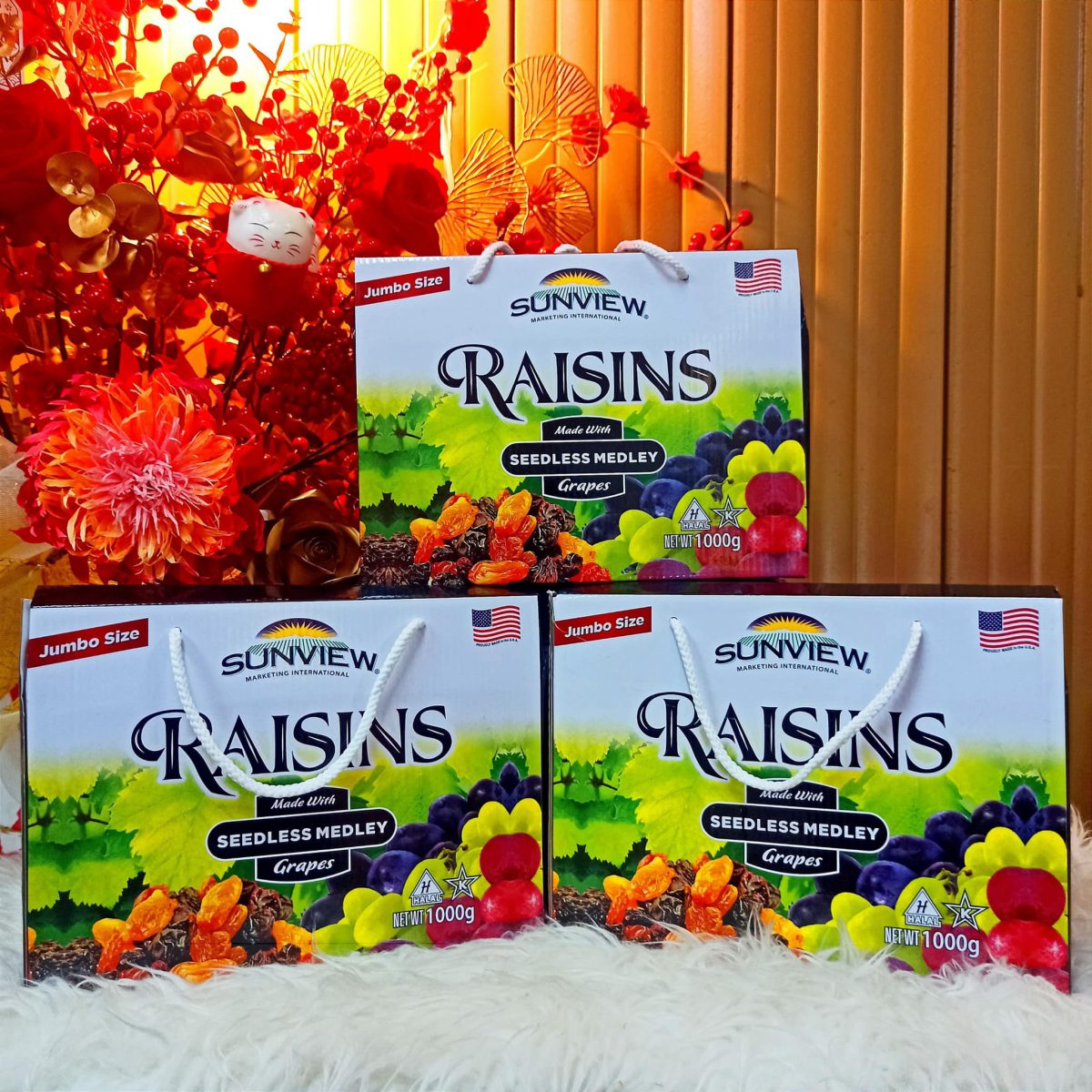 Nho khô Raisins Mỹ túi giấy 1kg làm quà tặng